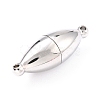 Tarnish Resistant 304 Stainless Steel Magnetic Clasps with Loops STAS-M290-06A-P-2