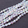 Electroplate Glass Beads Strands X-GC886Y-3-1