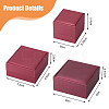 3Pcs 3 Styles PU Leather Jewelry Storage Boxes Sets with Velvet Inside CON-DC0001-05-2