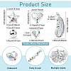 50Pcs 5 Styles UV Plating Opaque CCB Plastic Beads MACR-YW0004-72-3