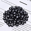 Black Opaque Acrylic Beads SACR-YW0001-16A-7