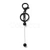 Spray Painted Alloy Bar Beadable Keychain for Jewelry Making DIY Crafts KEYC-A011-02E-1