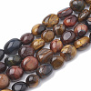 Natural Tiger Eye Beads Strands G-S331-8x10-025-1