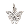 Rack Plating Brass Micro Pave Cubic Zirconia Charms KK-I716-05P-1