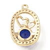 Brass with K9 Glass & Rhinestone Pendants KK-C024-08KCG-01-2