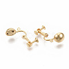 Brass Screw On Clip Earring Converter X-KK-T051-43G-NF-3