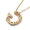 Letter Brass Initial Pendants Necklaces NJEW-JN02584-03-3