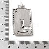 Brass Micro Pave Cubic Zirconia Pendants with Enamel KK-H458-01P-15-3