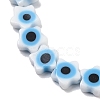 Handmade Evil Eye Lampwork Beads Strands LAMP-G166-02-4