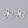 Spray Painted Alloy Flower Multi-Strand Links PALLOY-Q464-01A-1