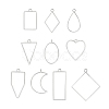 10Pcs Alloy Open Back Bezel Pendants PALLOY-YWC0002-02S-1