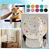 40Pcs 10 Colors Paw Print Resin Sew on Rhinestone RESI-FG0001-07-6
