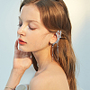 4Pcs 4 Style Crystal Rhinestone Butterfly Climber Wrap Around Earrings EJEW-HY0001-05-5