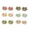 knot Brass Micro Pave Cubic Zirconia Stud Earrings EJEW-C174-01G-1