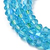 Transparent Electroplate Glass Beads Strands EGLA-A039-T3mm-L19-3
