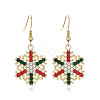 Snowflake Alloy Dangle Earrings FS-WGD9918-10-1