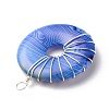 Natural Striped Agate/Banded Agate Pendants PALLOY-JF01818-02-5