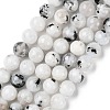 Natural Rainbow Moonstone Beads Strands G-Q1001-A05-03-2