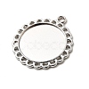 Tibetan Style Pendant Cabochon Settings TIBE-21668-P-RS-2