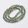 Electroplate Transparent Glass Beads Strands EGLA-A034-T6mm-S11-2