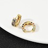 Brass Micro Pave Colorful Cubic Zirconia Hoop Earrings EJEW-S277-09G-B-2