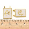 Rack Plating Brass Enamel Pendants KK-R153-11G-3