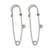 304 Stainless Steel Safety Pins Brooch Findings STAS-K252-11D-P-1