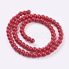 1 Strand Dyed Crimson Round Synthetic Turquoise Beads Strands X-TURQ-G106-6mm-02H-1