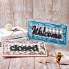 2Pcs 2 Color Wooden Doorplate Decorations AJEW-CF0001-09-5