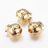 Golden Brass Beads X-KK-P097-02-1