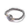 Natural Labradorite Stretch Rings RJEW-JR00255-04-1