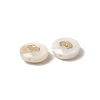 Natural Freshwater Shell Flat Round Beads SHEL-C009-01B-2