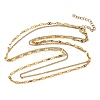 304 Stainless Steel 8 Shaped Link Chain Double Layered Necklaces for Women NJEW-U050-02D-G-4