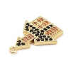 Rack Plating Brass Cubic Zirconia Pendants KK-D031-05G-3