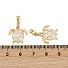 Brass Micro Pave Cubic Zirconia Pendants KK-C093-09G-01-3