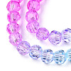 Transparent Glass Beads Strands GLAA-E036-07P-4