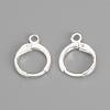 Brass Huggie Hoop Earring Findings KK-R071-08S-1