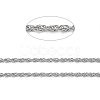 Tarnish Resistant 304 Stainless Steel Rope Chains CHS-G027-08C-P-2
