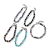 Synthetic Non-magnetic Hematite Faceted Column Beaded Bracelets BJEW-Q777-02-1