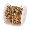 304 Stainless Steel Enamel Dapped Chain Oval Link Chains CHS-K021-15G-12-2