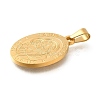 304 Stainless Steel Pendants STAS-K394-04G-01-2