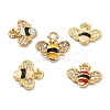 40Pcs 4 Colors Alloy Enamel Pendants ENAM-CJ0002-52-1