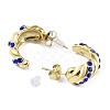 Glass Stud Earrings EJEW-P245-06G-3