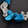 Chips Gemstone Beaded Stretch Bracelets X-BJEW-JB01825-04-2