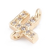 Brass Micro Pave Cubic Zirconia Links Connectors X-ZIRC-I042-16G-F-3