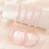 Natural Rose Quartz Beaded Stretch Bracelets BJEW-D446-B-11-7