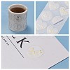 Heart and Flat Round with Word Love Valentine's Stickers Self Adhesive Tag Labels X-DIY-E023-05-4