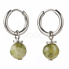 Natural Qinghai Jade Beads Earrings for Girl Women Gift EJEW-JE04607-02-2