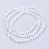 Clear Glass Bicone Beads Strands X-GLAA-S026-07-3