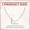 1Pc Glass Rondelle Beaded Necklaces NJEW-LP0007-23C-2